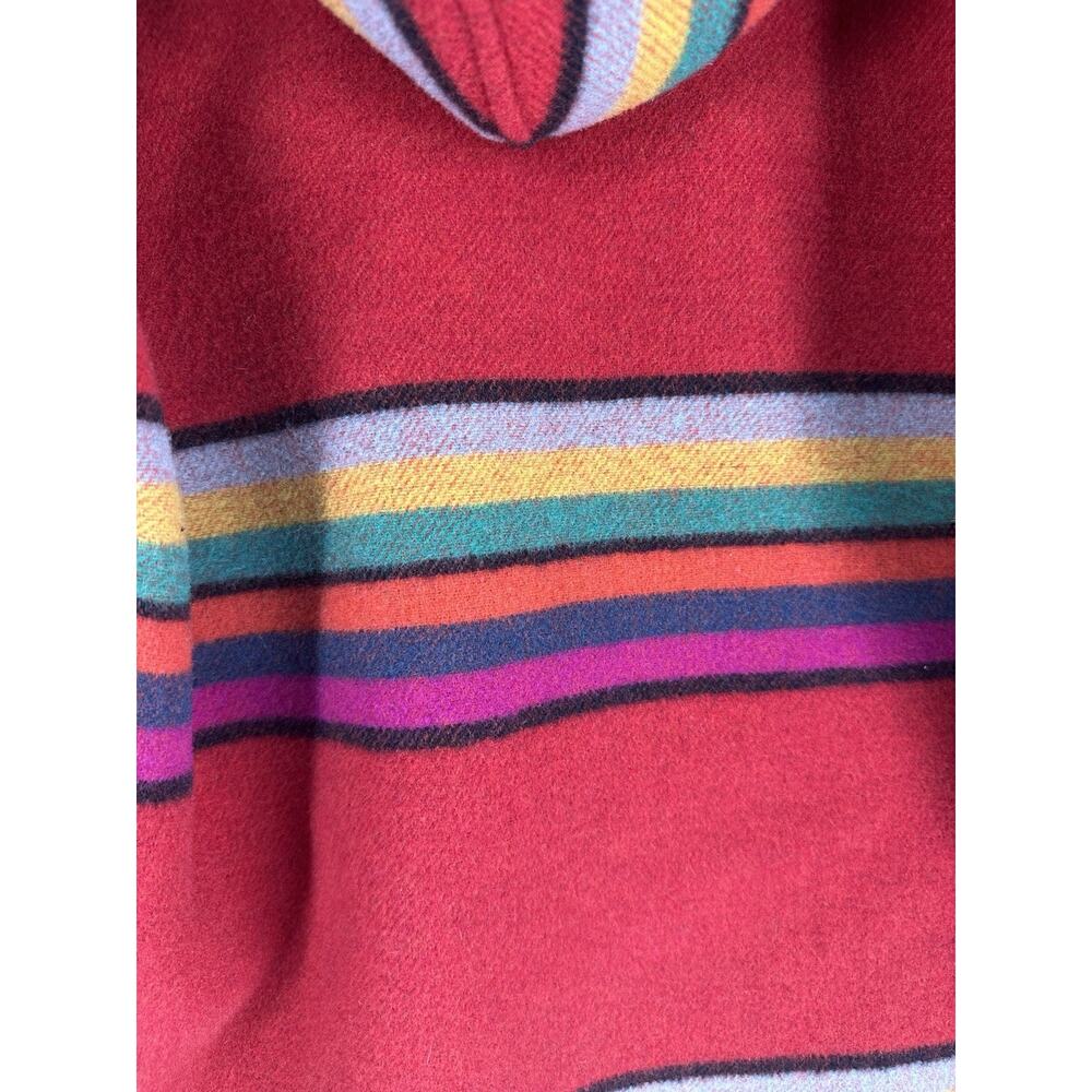 VTG Y2K The Limited Collection Striped Full Zip Blanket Coat Womens Med Colors - Picture 8 of 8